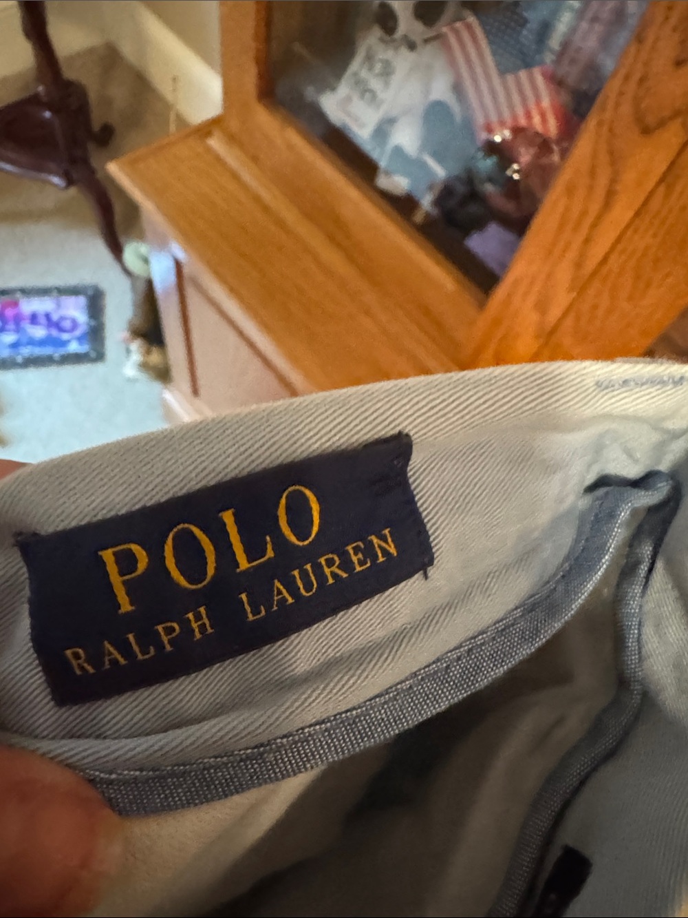 Polo by Ralph Lauren Light Blue Flat-Front Cotton Shorts - Picture 3 of 3